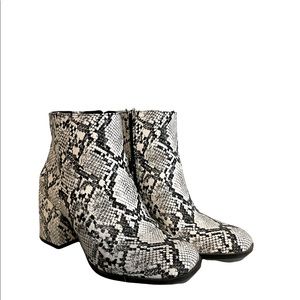Snake skin booties